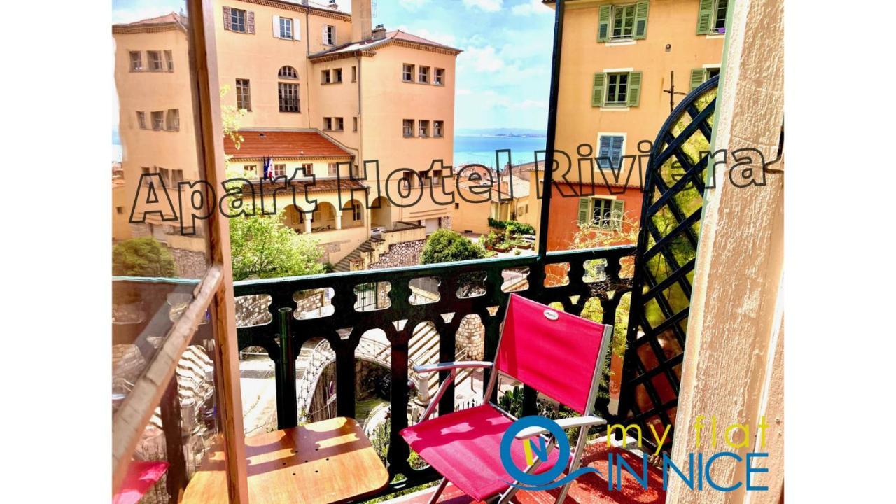 Aparthotel Riviera - Balcon Honore 1 - Old Town - 5 Mn Promenade Des Anglais Et Plage - Charme Absolu - Appartement 2 Pieces Avec Balcon Ac - Vue Mer Et Ville นีซ ภายนอก รูปภาพ